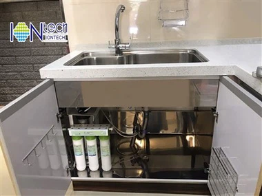 Sistem penyaringan air minum di bawah wastafel
